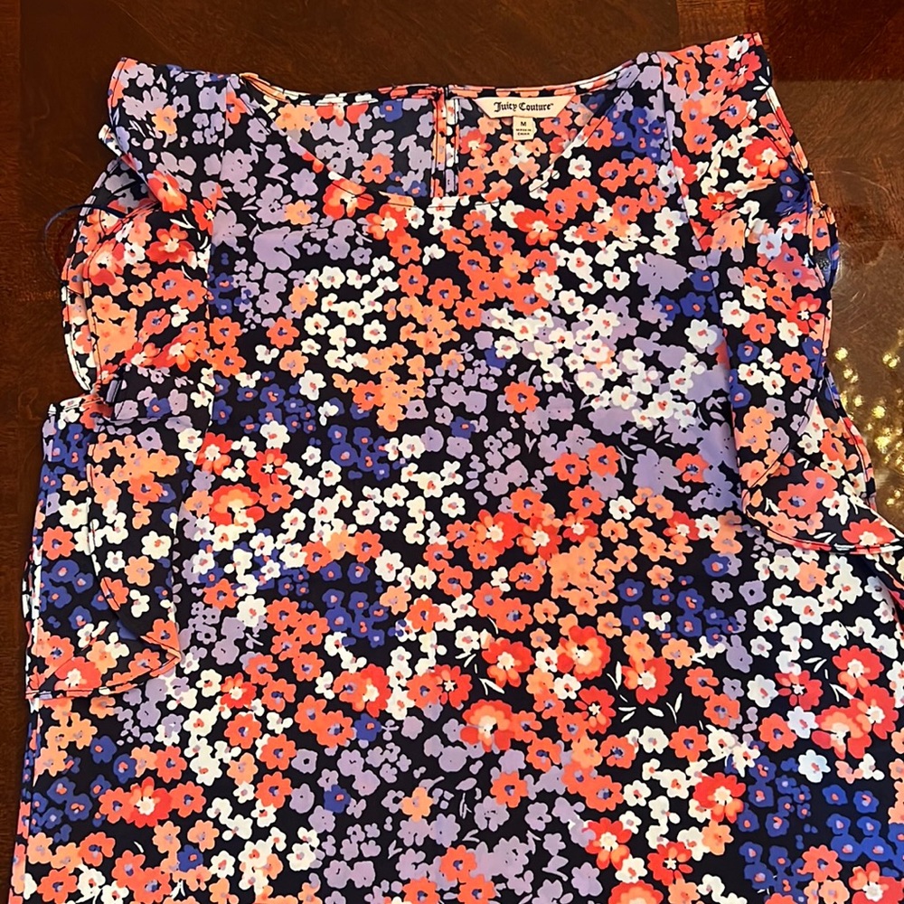 NWOT Juicy Couture floral blouse